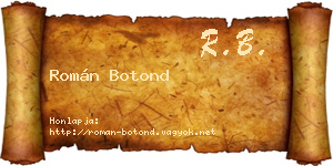 Román Botond névjegykártya